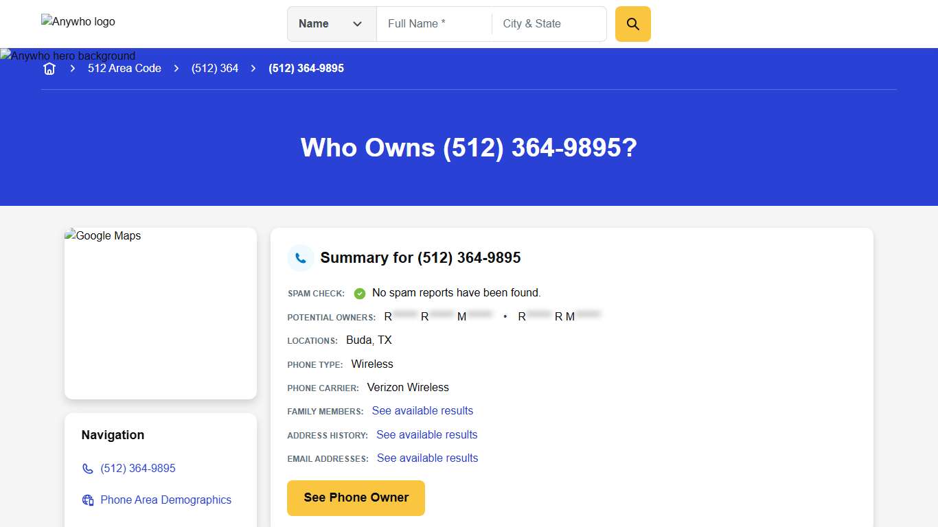 (512) 364-9895 Reverse Phone Lookup Anywho